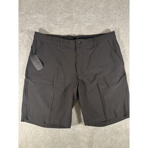 New Greg Norman Men's Golf Performance Short Black Size 38 Stretch Athletic 9"